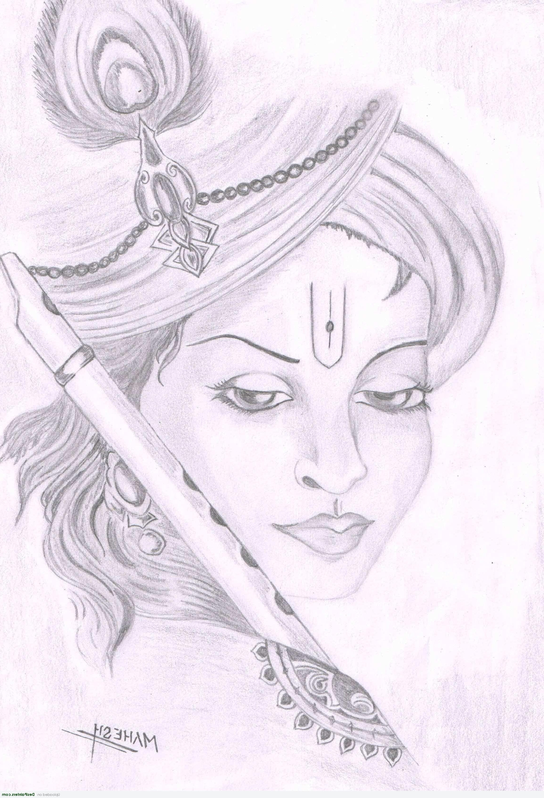 2300x3371 Easy Sketches With Pencil Lord Krishna Simple Portrait Pencil