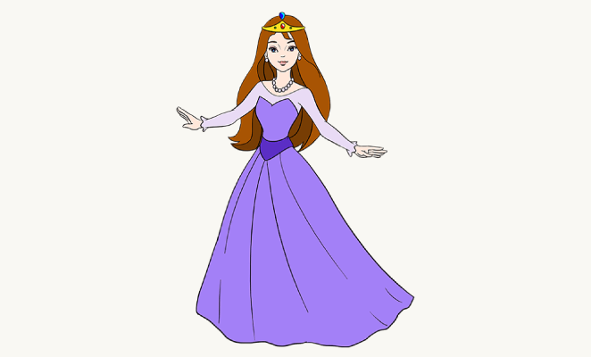 662x400 Cartoon Picture Of Princess How To Draw Cartoon Princess In