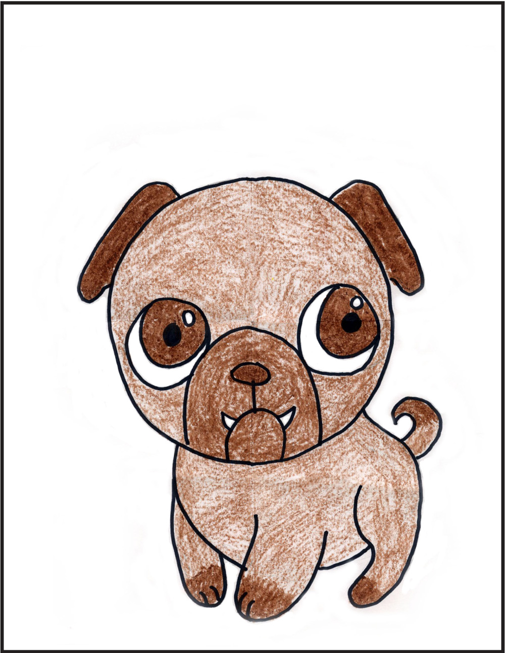 Easy Pug Drawing at GetDrawings | Free download