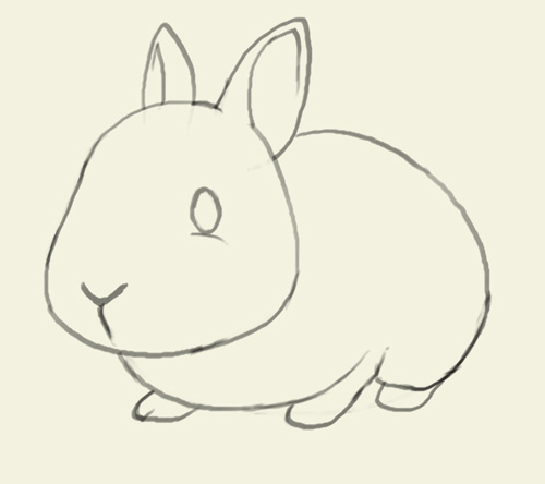 500x444 How To Draw Bunny