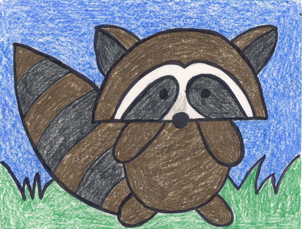 1024x777 Draw A Cartoon Raccoon Raccoons, Kissing Hand And Kindergarten
