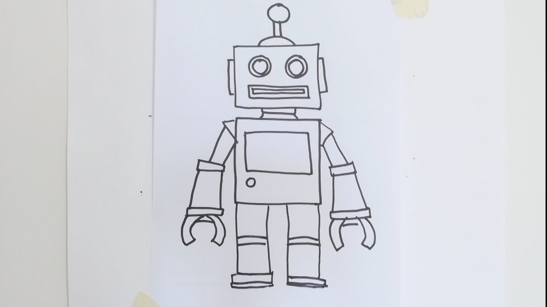 1920x1080 How To Draw Cartoon Robot