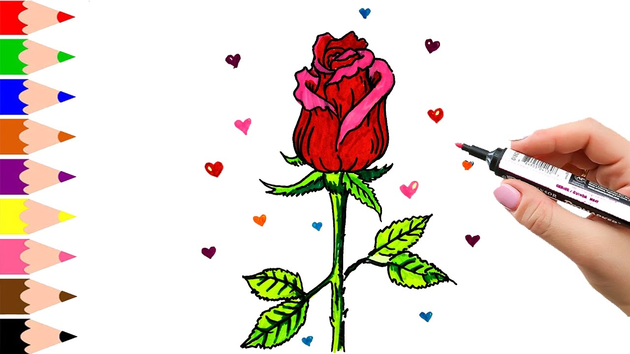 Easy Rose Drawing Step By Step at GetDrawings | Free download