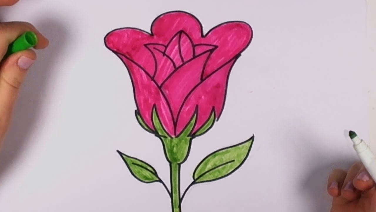 1280x720 How To Draw A Rose Easy