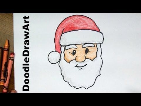480x360 Drawing How To Draw Santa Claus Face! Step By Step Lesson Cartoon