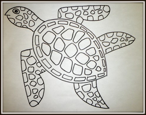 496x392 Kids Art Lesson How To Draw A Sea Turtle Feltmagnet