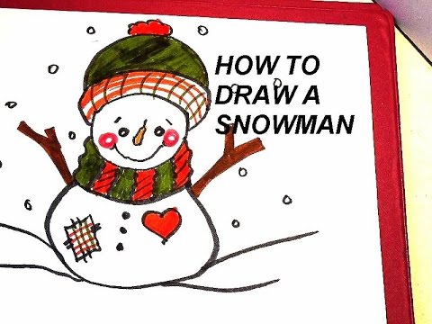 480x360 Drawing How To Draw A Snowman, Easy Kids Drawing Lessons, Art