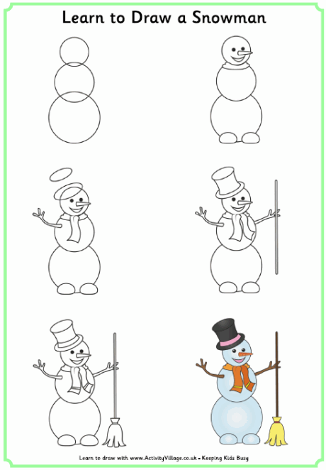 460x662 To Draw A Snowman
