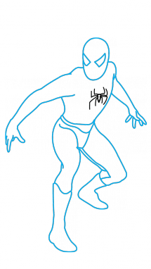 215x382 How To Draw Spiderman, Easy Step By Step Drawing Tutorial