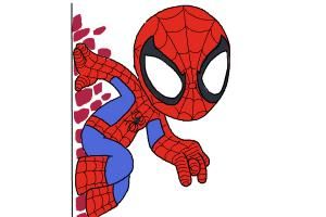 300x200 Learn How To Draw Chibi Spiderman.