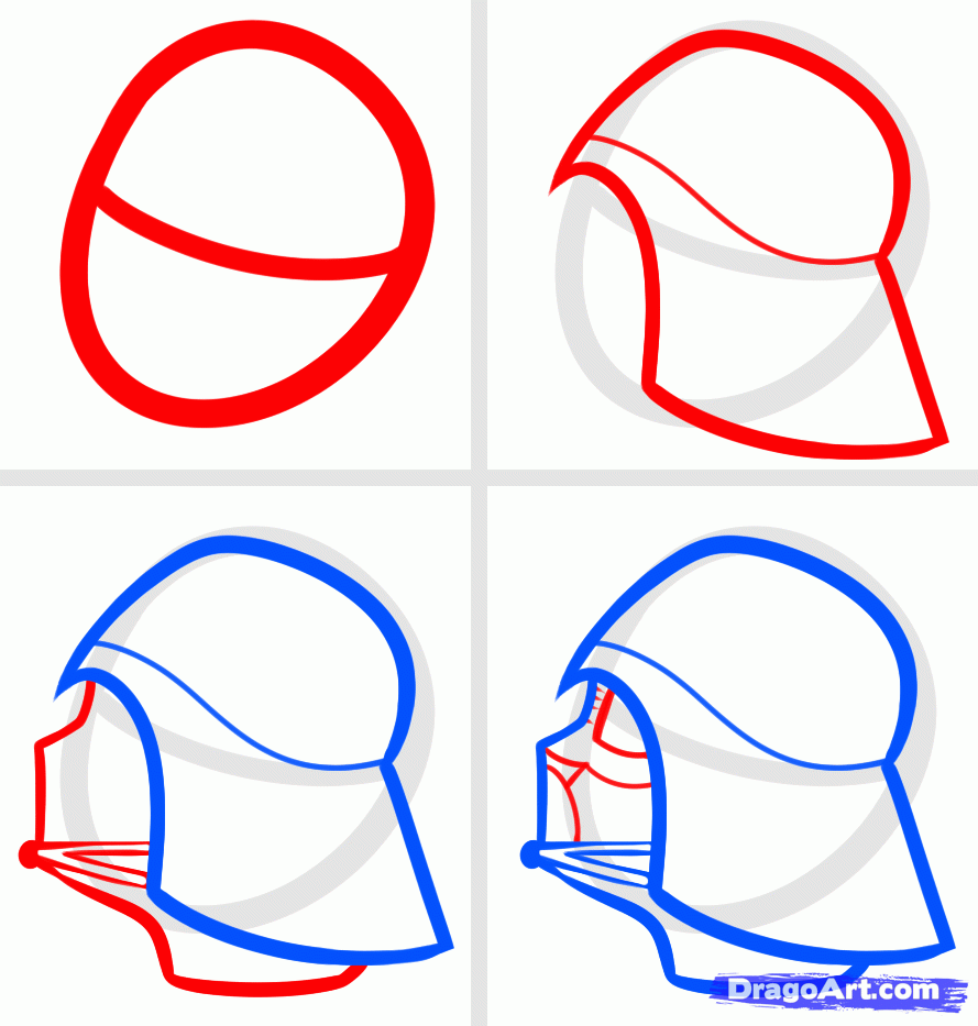 889x933 How To Draw Darth Vader Easy Step 1 Drawing Darth