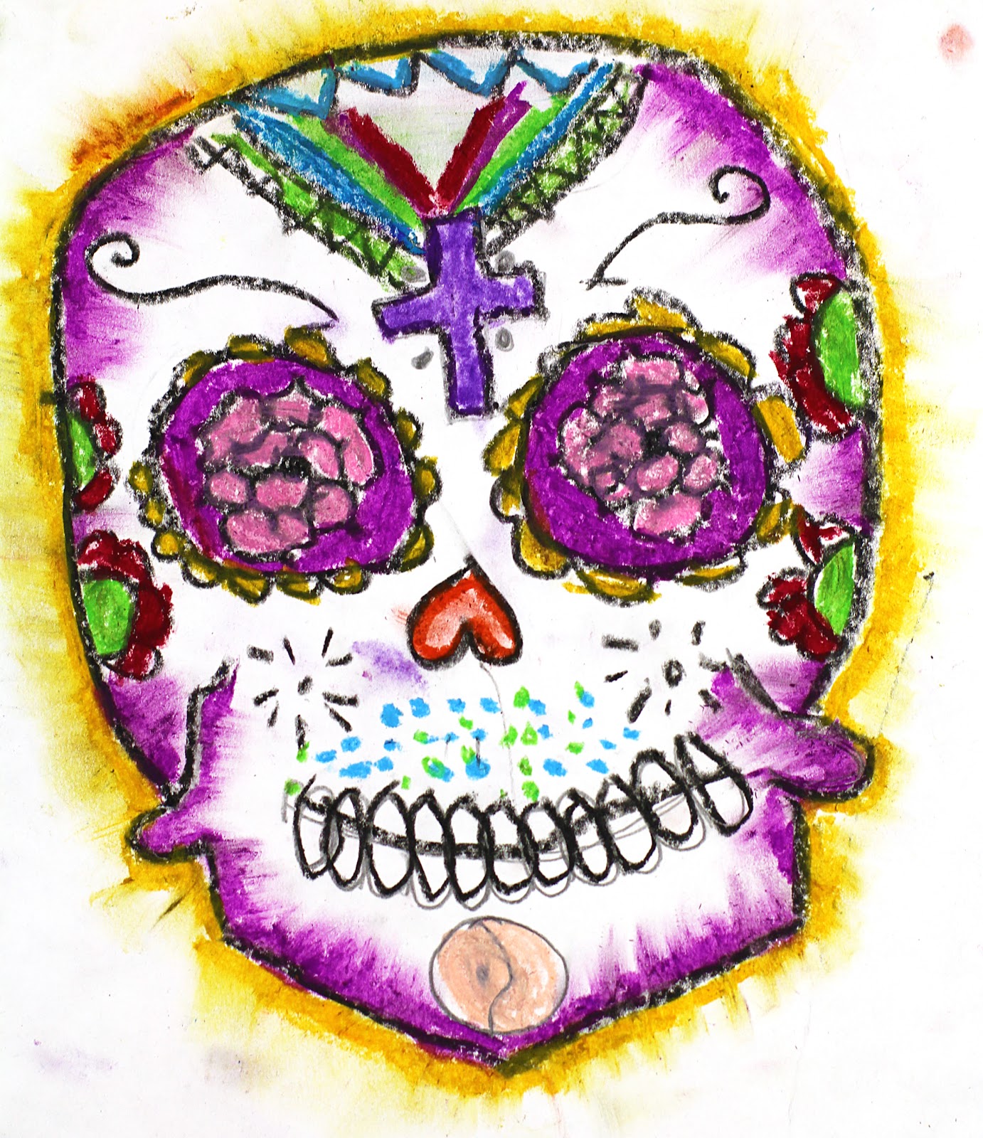 1382x1600 Smart Class Super Simple Step By Step Sugar Skulls Drawing
