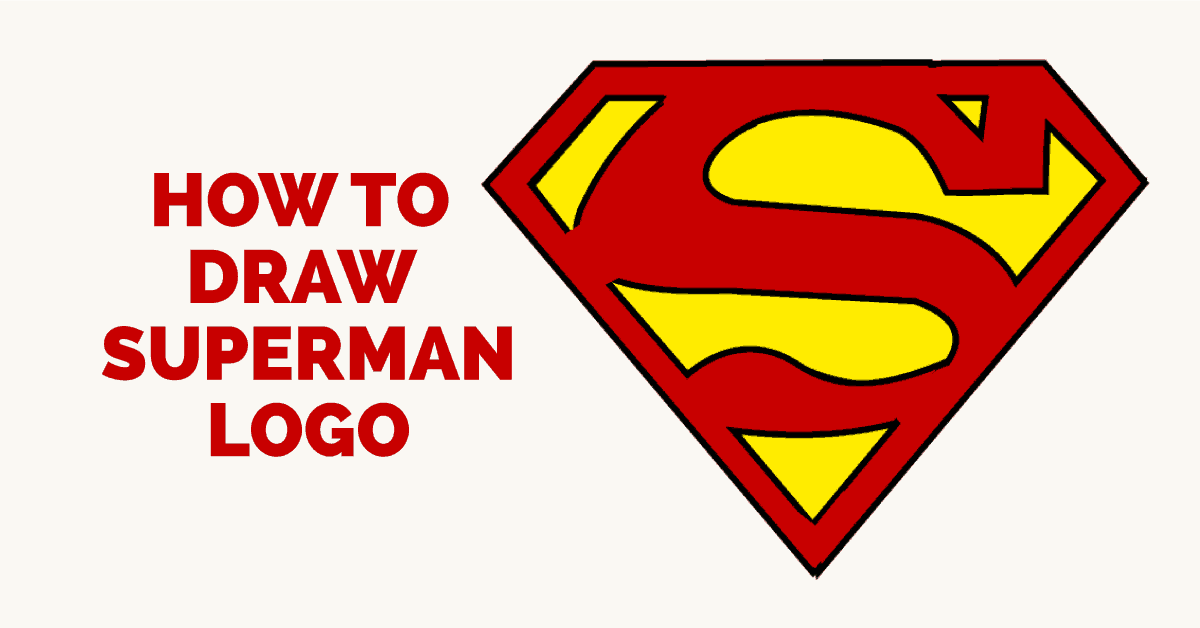 1200x628 How To Draw Superman Logo Easy Step By Step Drawing Guides