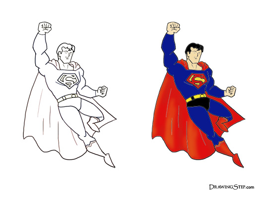 540x400 To Draw Superman Flying