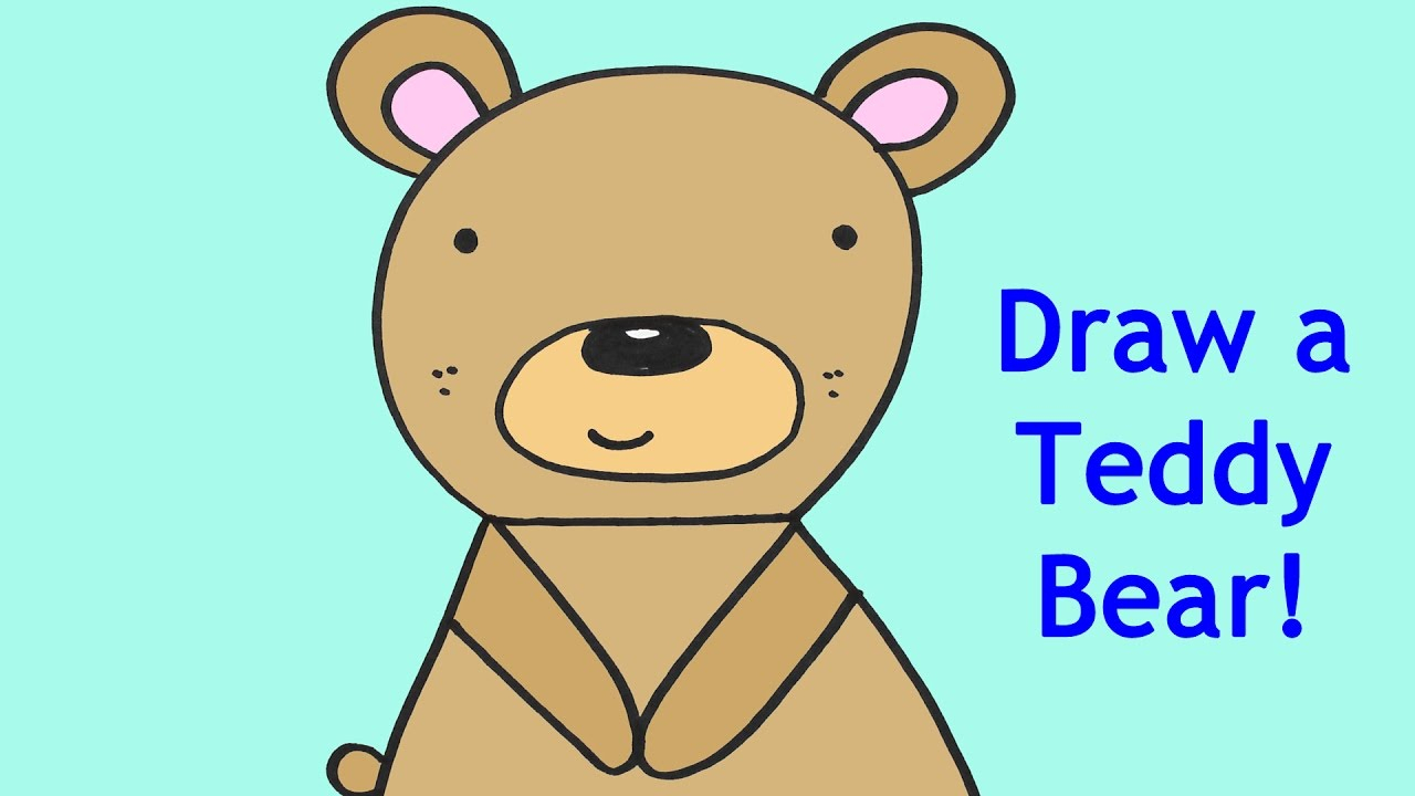 1280x720 Easy Teddy Bear Drawing How To Draw A Cartoon Baby Teddy Bear Easy