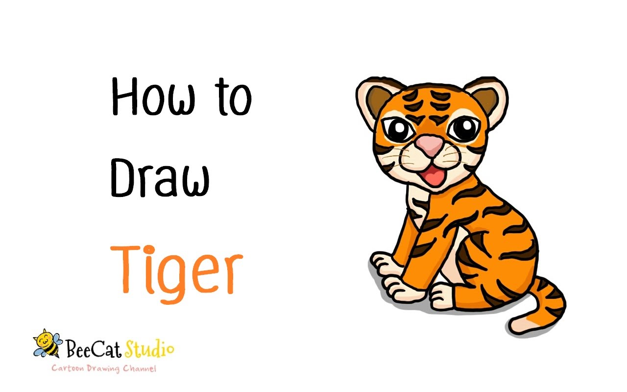 1280x800 How To Draw A Cute Cartoon Tiger