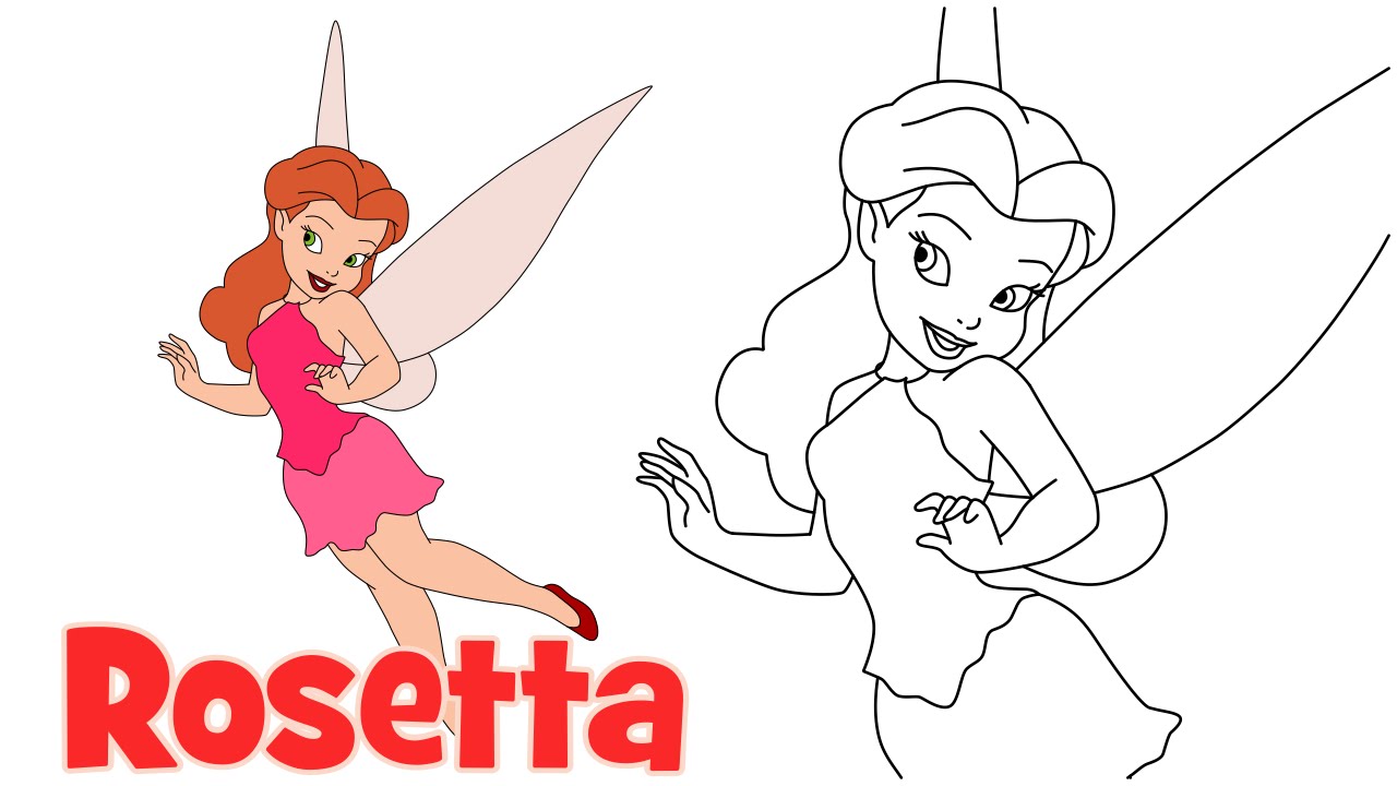 1280x720 How To Draw Fairy Rosetta From Tinkerbell Drawing For Kids