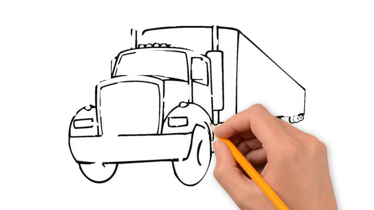 Easy Truck Drawing at GetDrawings | Free download