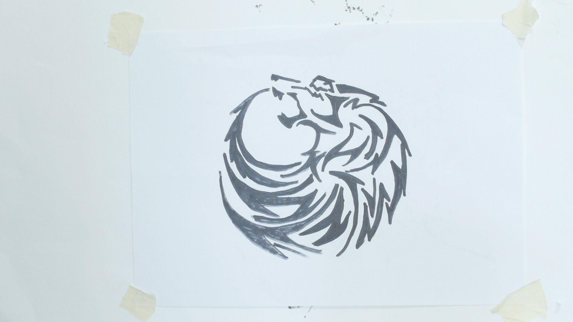 1920x1080 How To Draw Wolf Head Tribal Tattoo
