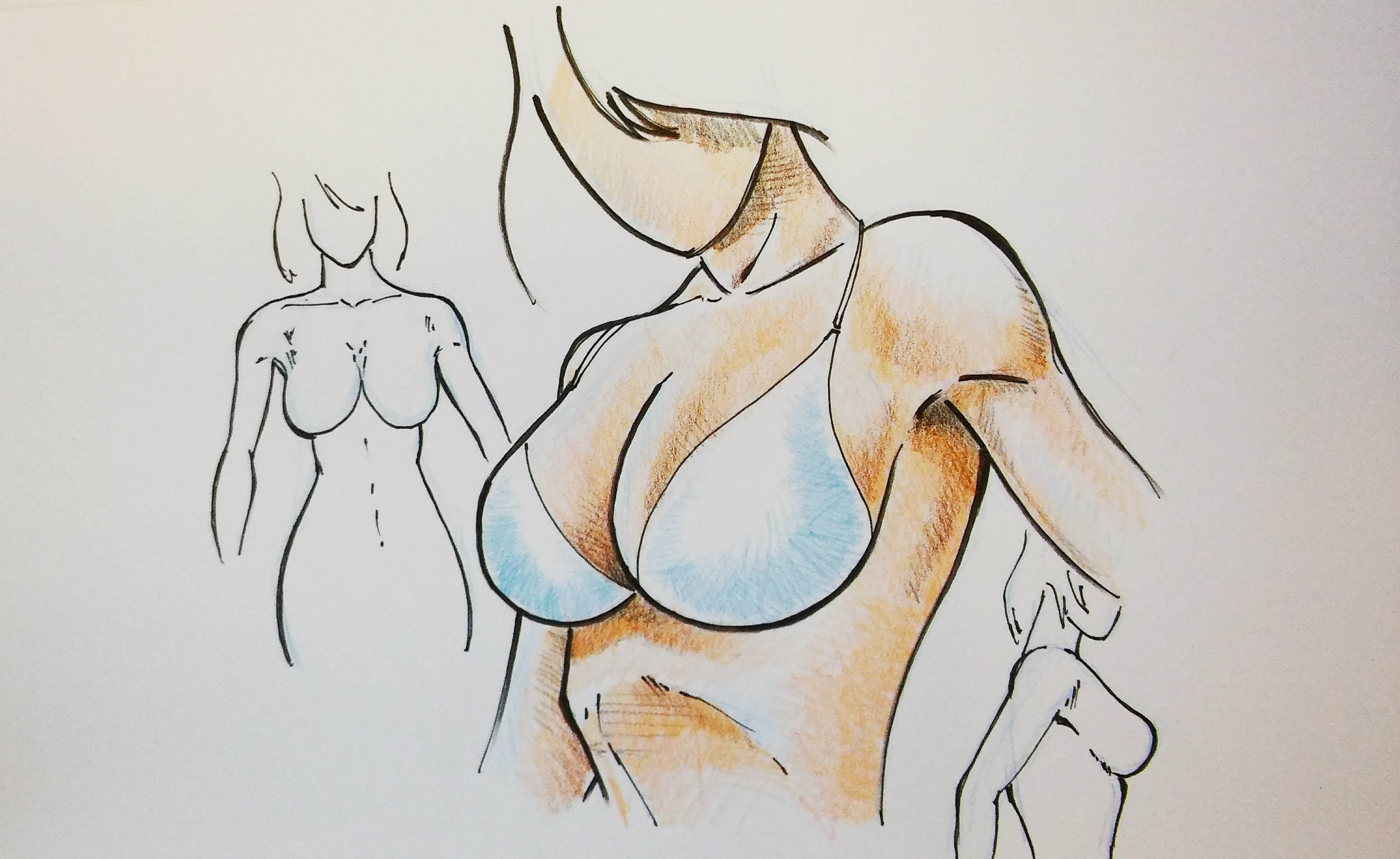 2997x1838 How To Draw The Female Breast ( Very Simple Trick )