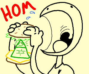 300x250 Person Eating Illuminati Burger
