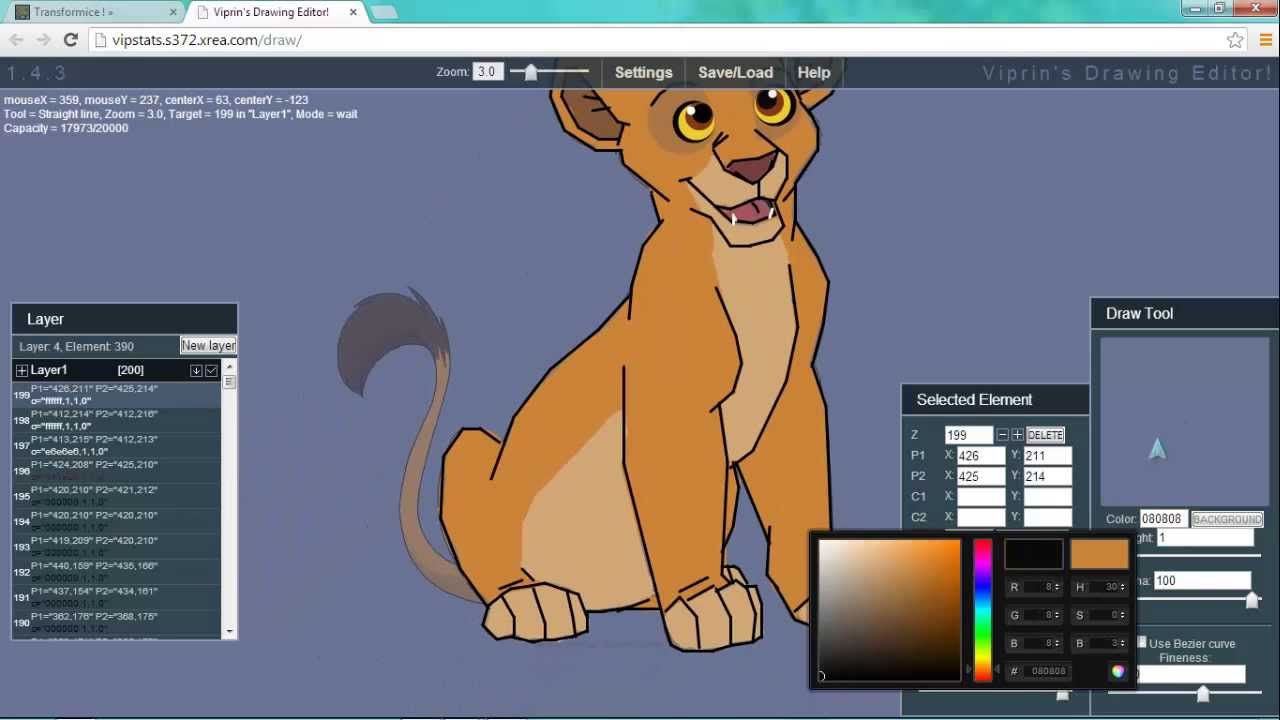 1280x720 Transformice Viprin's Drawing Editor