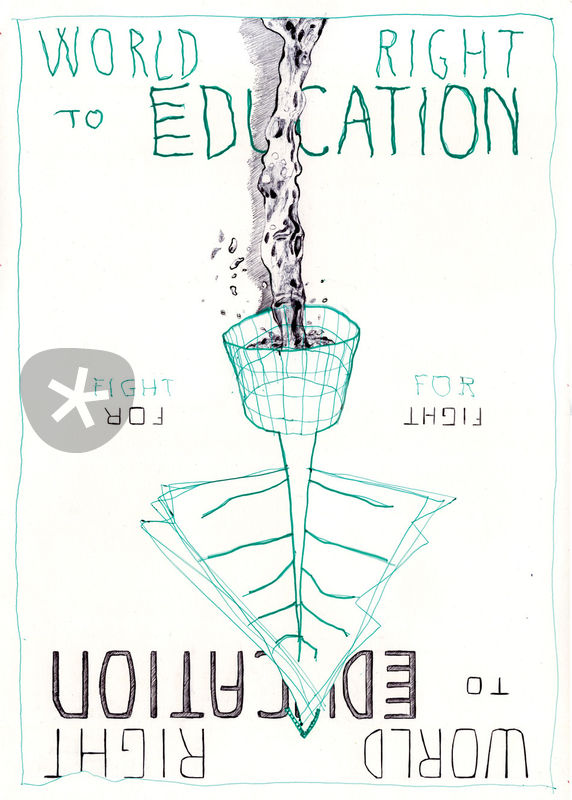 572x800 World Right To Education Drawing Art Prints And Posters By Marco