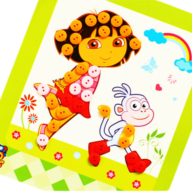 640x640 Children Student Learning Educational Drawing Toys Kids Diy Button