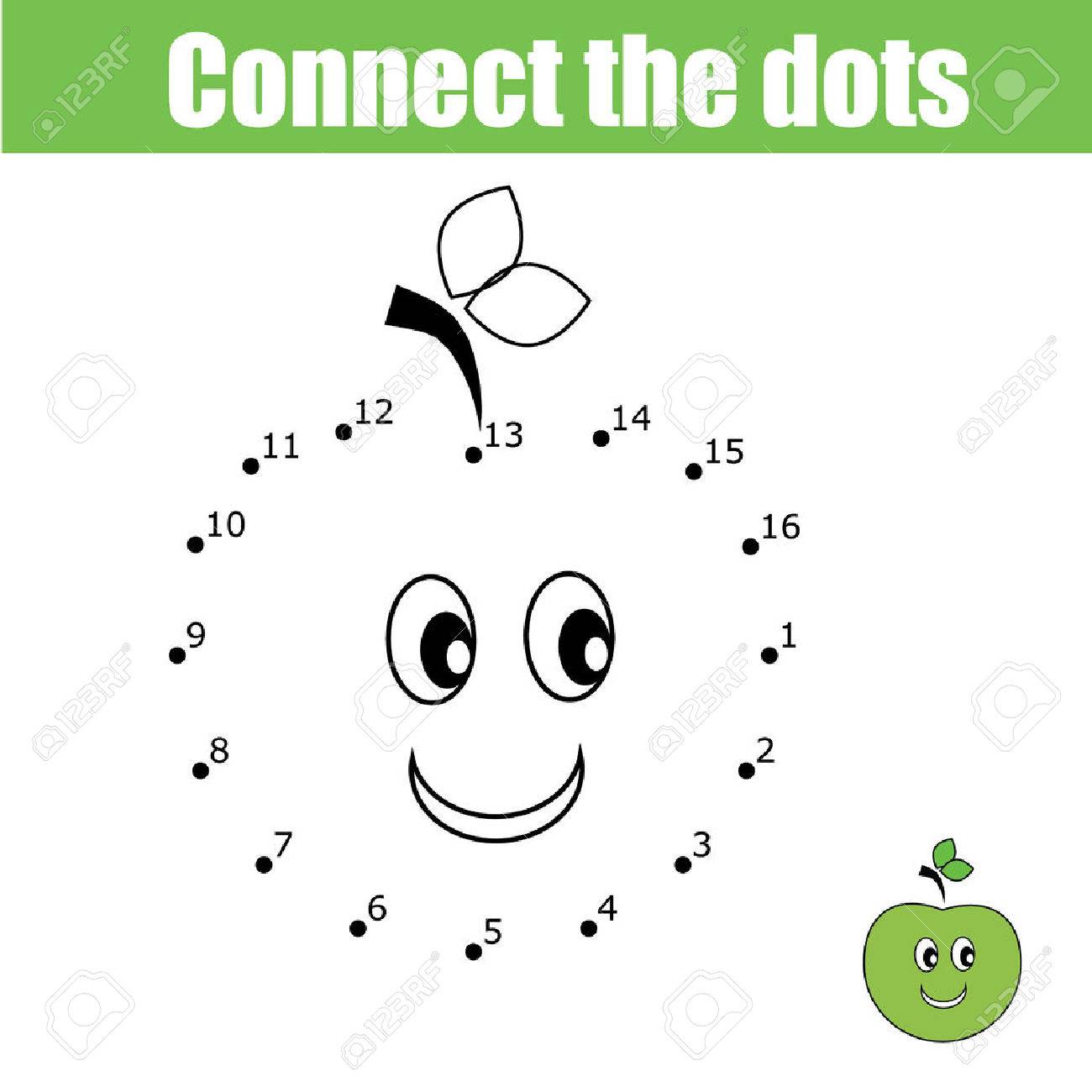 1300x1300 Connect The Dots Educational Drawing Children Game. Dot To Dot