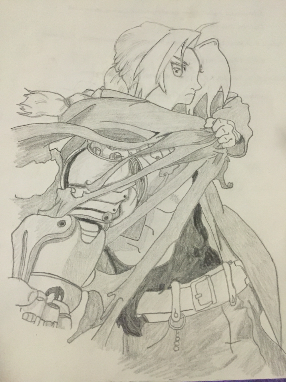 1000x1334 Drawing That I Did Of Edward Elric, Based Off A Drawing