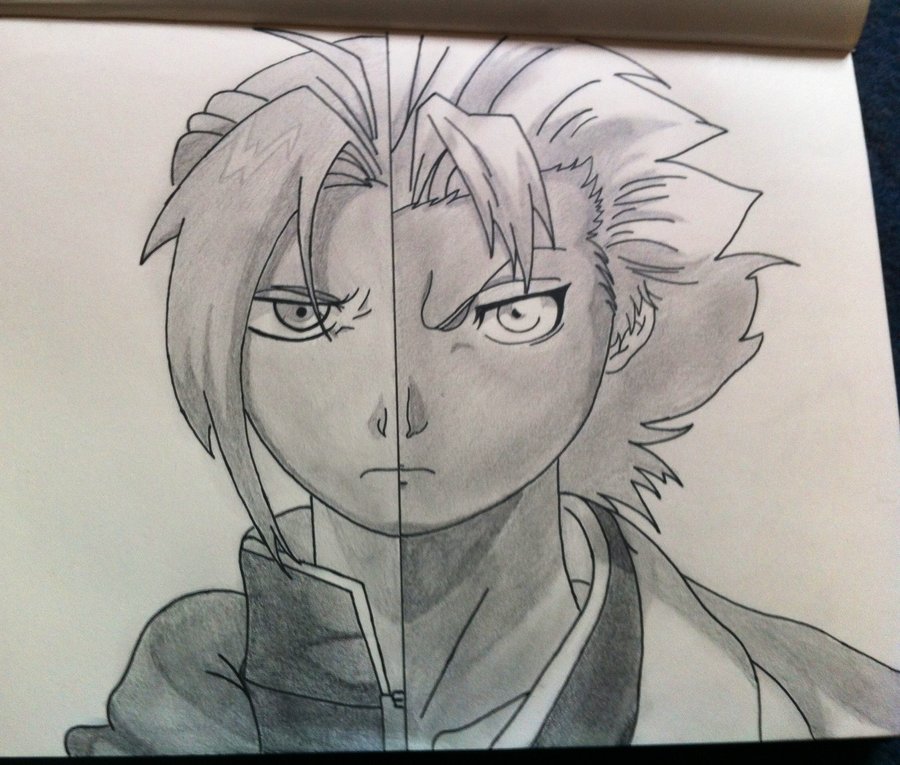 900x765 Edward Elric And Hitsugaya By Misty4fun