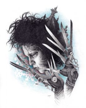 278x350 Artfido Buy Art Online Edward Scissorhands Graphite And Color