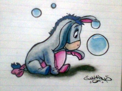 500x375 So Cute Eeyore Drawing