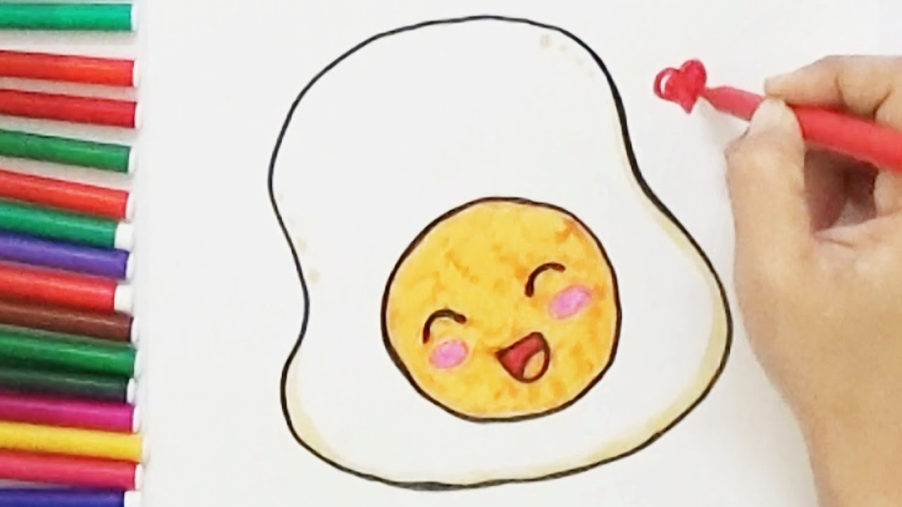 1280x720 How To Draw A Cartoon Fried Egg