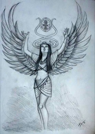 400x562 Isis, Egyptian Goddess Of Magic By