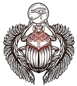 270x300 Egyptian Scarab With Eye Of Horus Medallion Vinyl