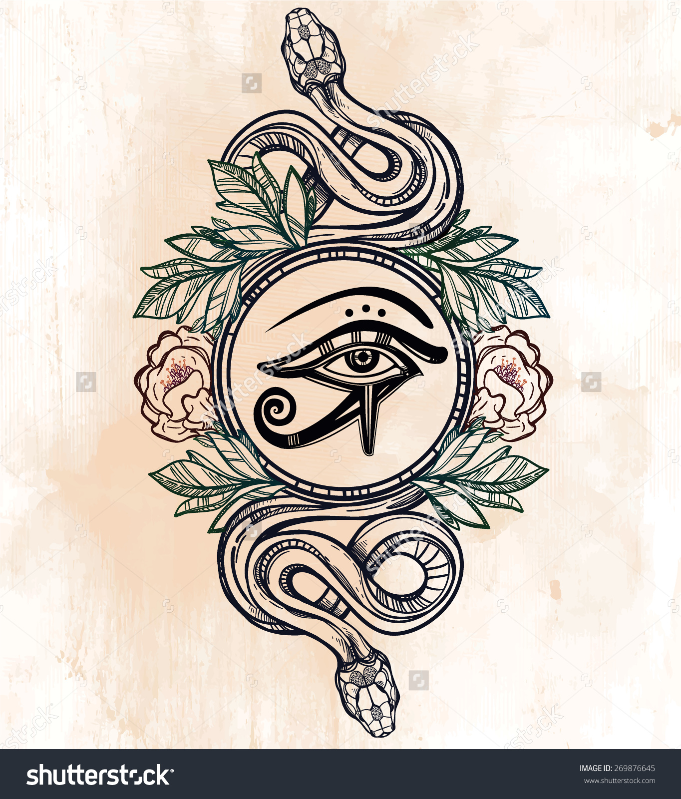 1364x1600 Stock Vector Hand Drawn Vintage Tattoo Art Vector Illustration