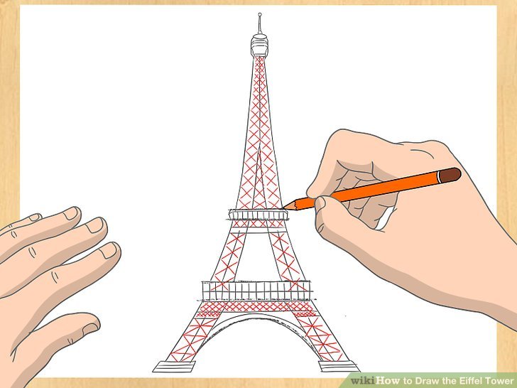 728x546 How To Draw The Eiffel Tower 14 Steps (With Pictures)