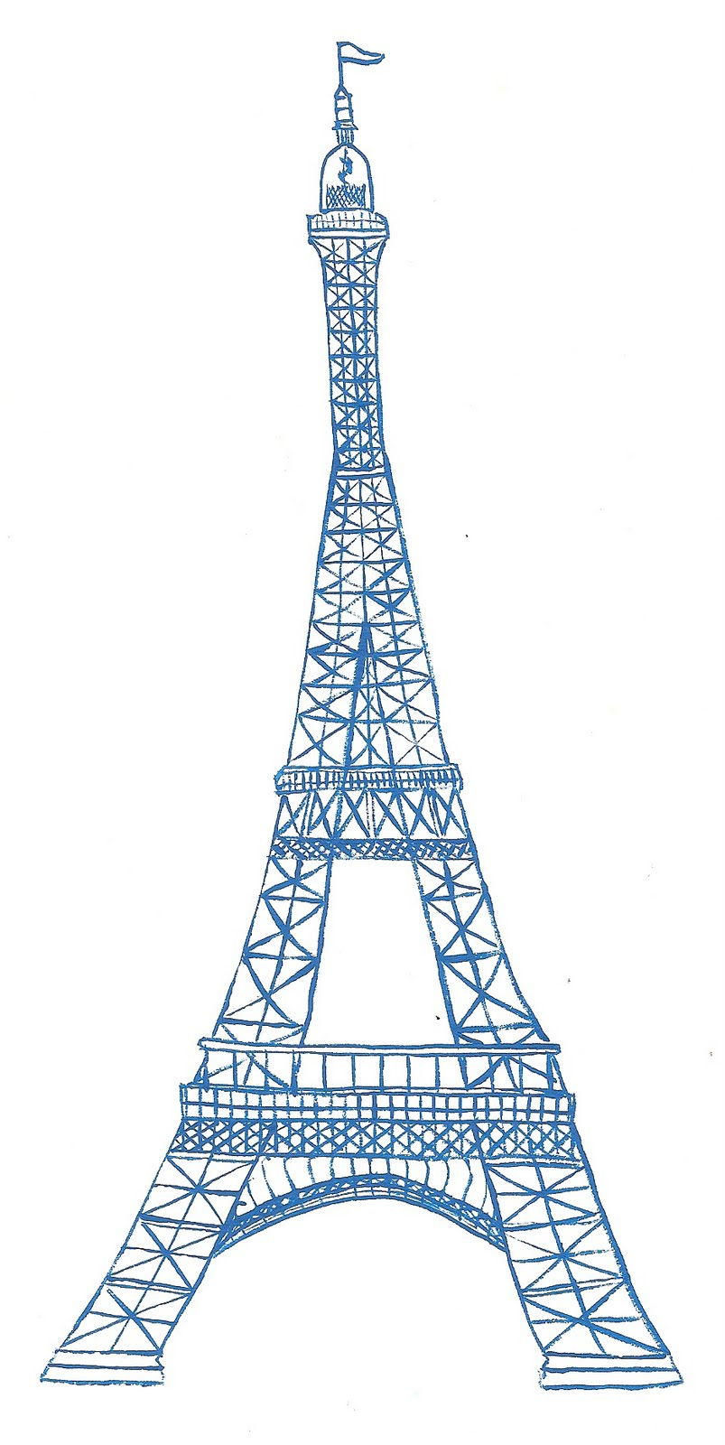 803x1600 Eiffel Tower Cartoon Drawing Eiffel Tower Drawing Simple Clipart