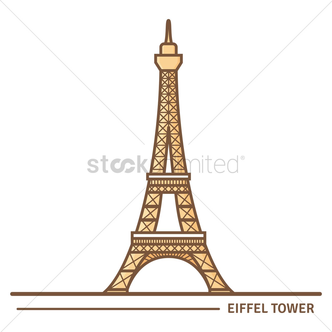 1300x1300 Eiffel Tower Vector Image