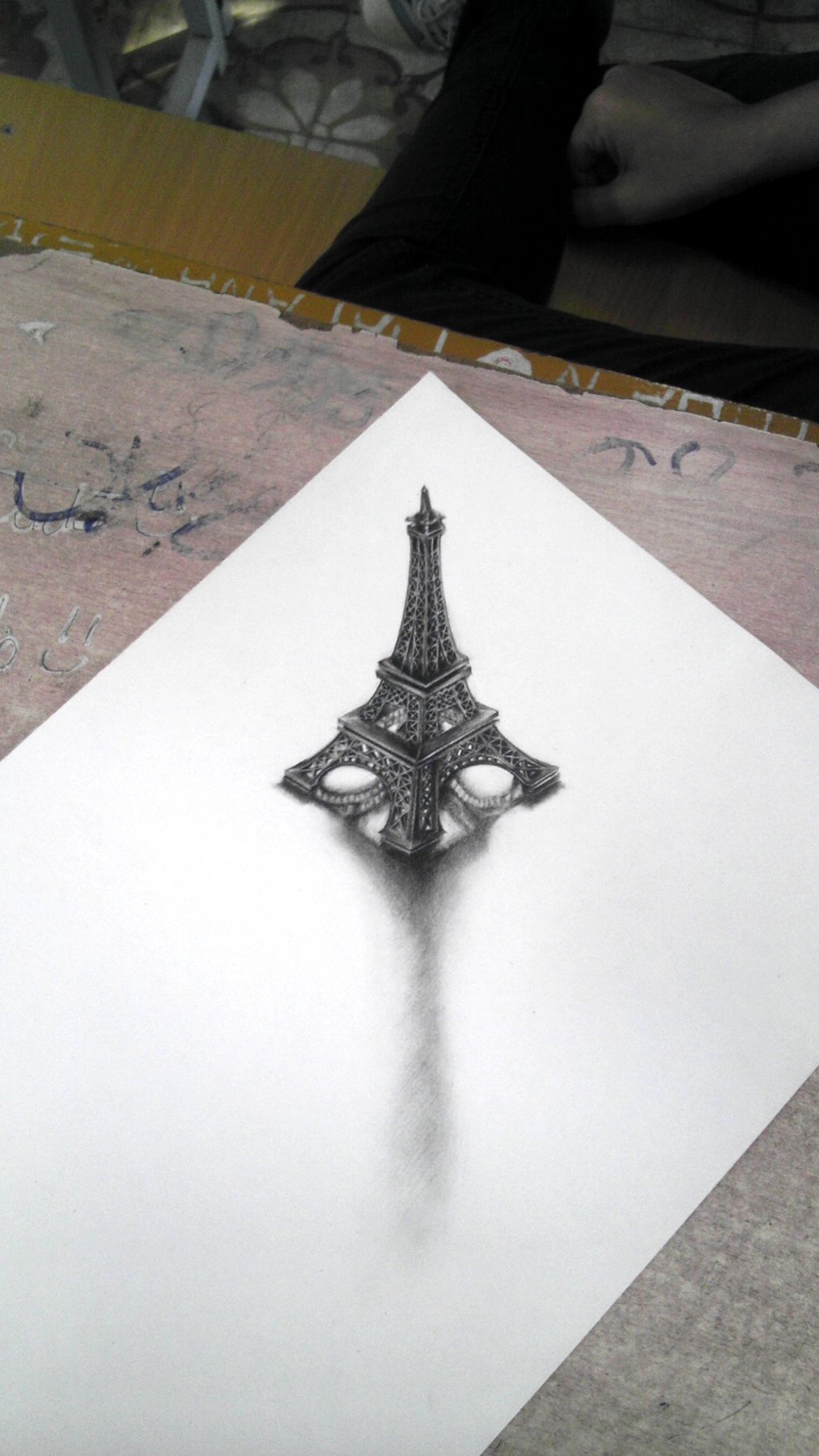 1024x1820 Eiffel Tower Drawing 3d