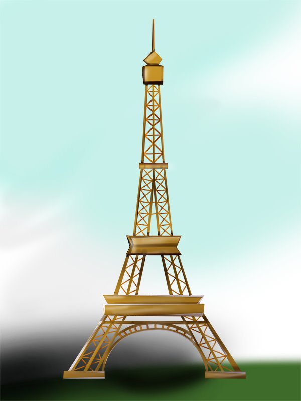 600x800 Learn How To Draw An Eiffel Tower (Wonders Of The World) Step By