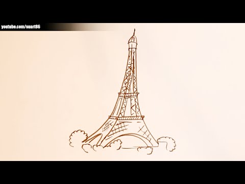 480x360 How To Draw Eiffel Tower Easy
