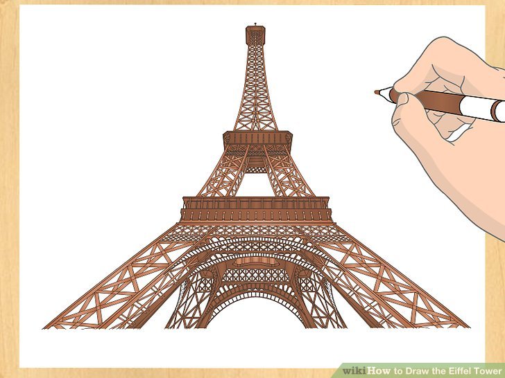 728x546 How To Draw The Eiffel Tower 14 Steps (With Pictures)