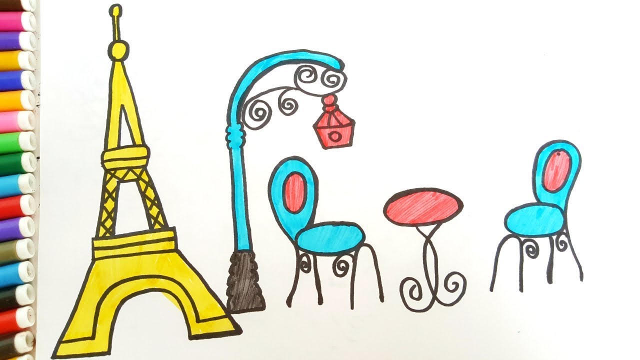 1280x720 How To Draw Eiffel Tower, Drawing For Kids,drawing