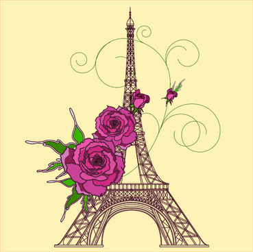 369x368 Eiffel Tower Drawing Free Vector Download (89,873 Free Vector)