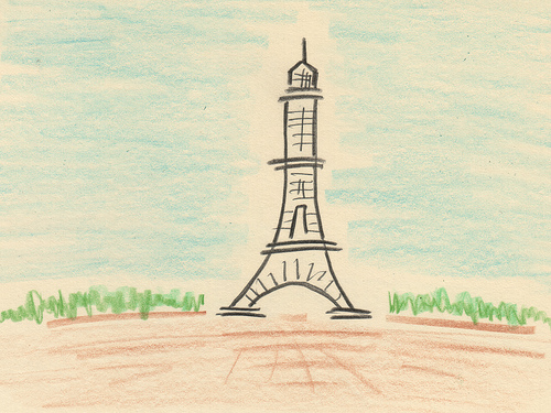 500x375 Images And Places, Pictures And Info Eiffel Tower Drawing Simple