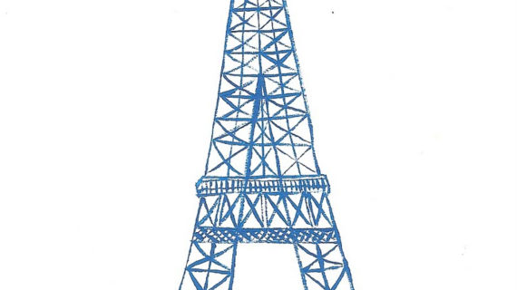 570x320 Simple Drawing Eiffel Tower Eiffel Tower Drawing Simple Clipart