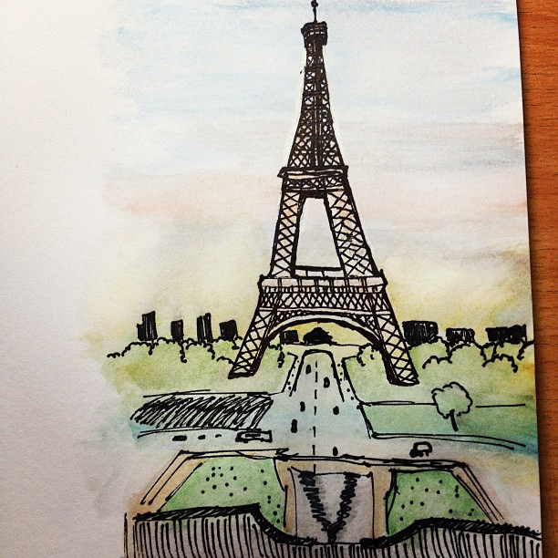 Eiffel Tower Drawing Sketch at GetDrawings | Free download