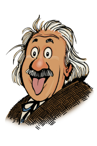 333x500 Einstein With Tongue Out By R8r Famous People Cartoon Toonpool